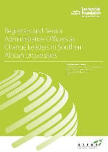 Registrars and Senior Admin Officers