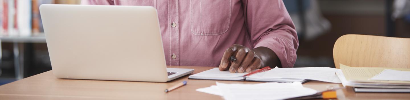 Man using computer