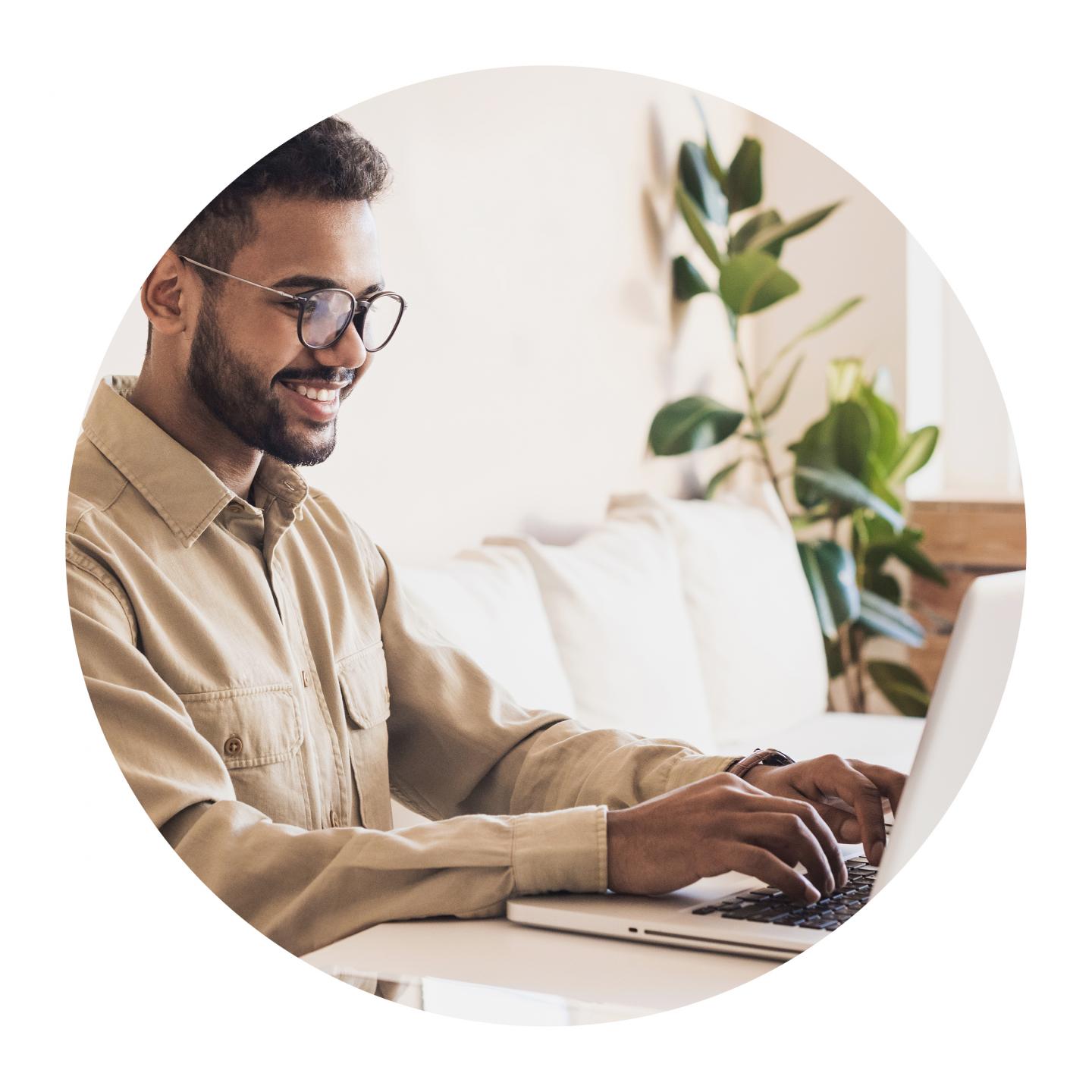 Man working at computer