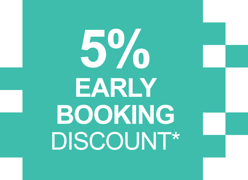 5% Early Booking Discount logo